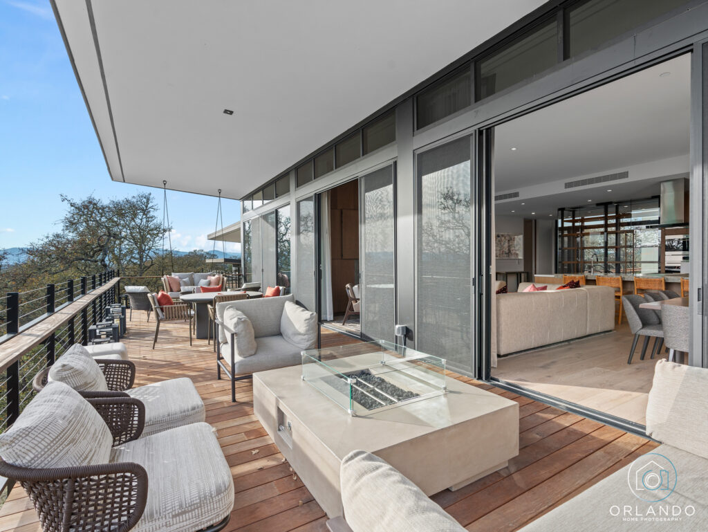 Resort residence terrace, commercial and hospitality photography