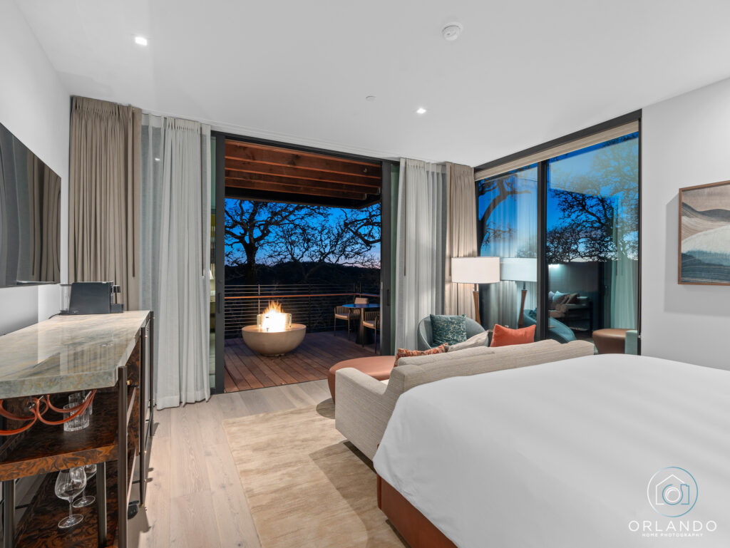 Montage Healdsburg resort residence suite at twilight