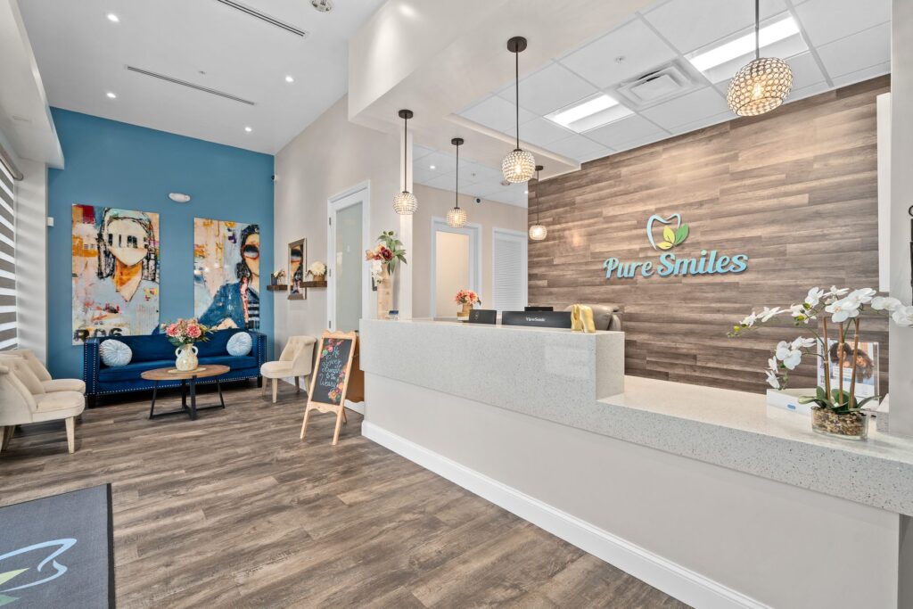 Pure Smiles dental office reception photography